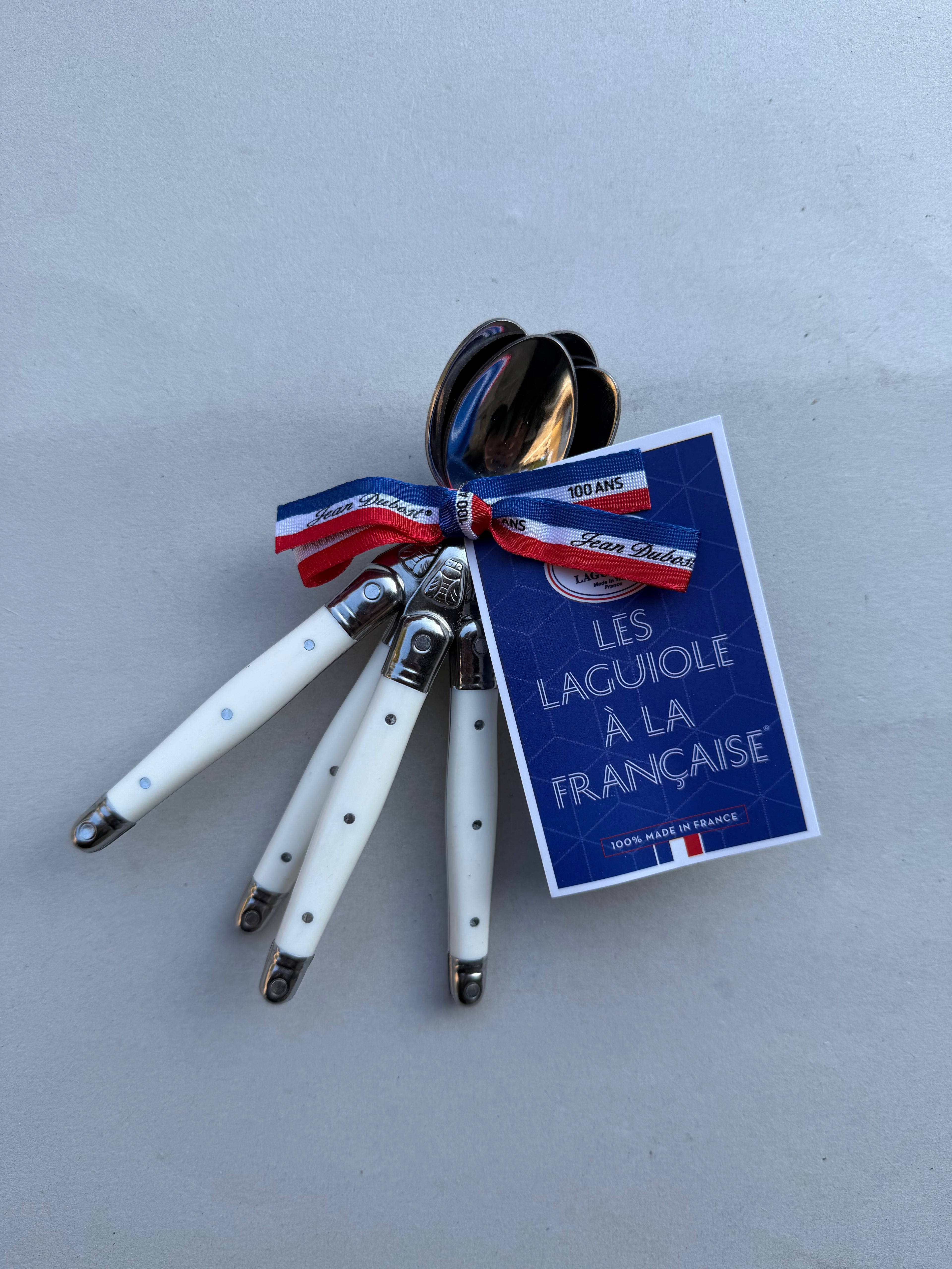 Cuillères à café laguiole - Moka blanche