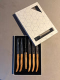 Laguiole 6 , 2mm Couteaux à Steak Guillochés - Olivier